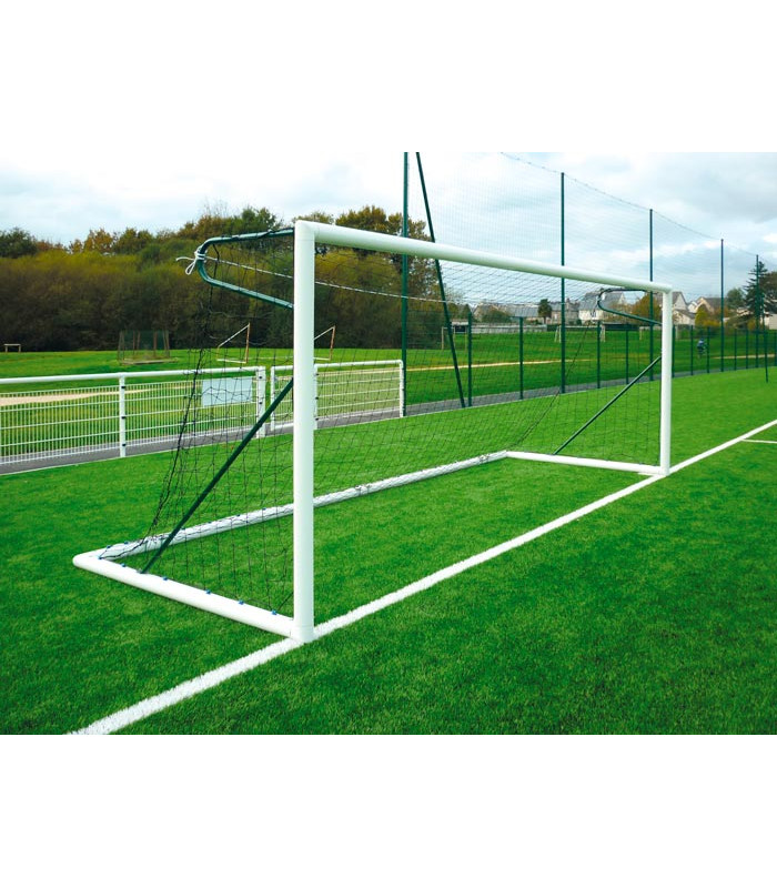 PAIRE DE BUTS DE FOOTBALL A 11 TRANSPORTABLES ALU  VUE GAUCHE