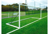 PAIRE DE BUTS DE FOOTBALL A 11 TRANSPORTABLES ALU  VUE GAUCHE