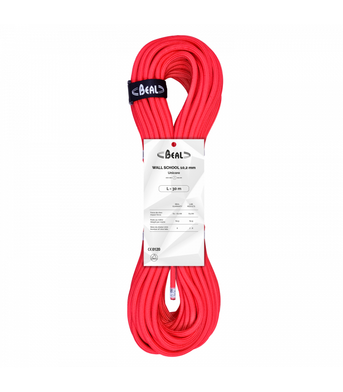 CORDE ESCALADE WALL SCHOOL 10,2 MM ROUGE