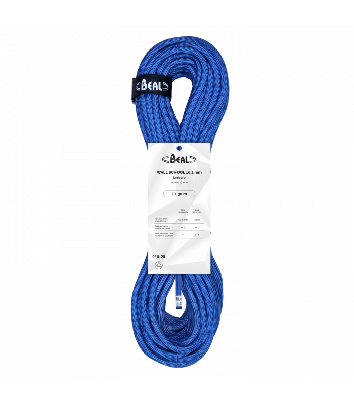 CORDE ESCALADE WALL SCHOOL 10,2 MM BLEUE