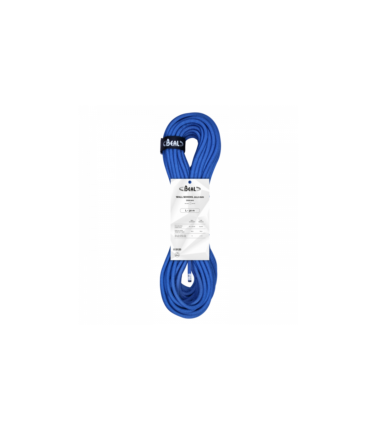 CORDE ESCALADE WALL SCHOOL 10,2 MM BLEUE