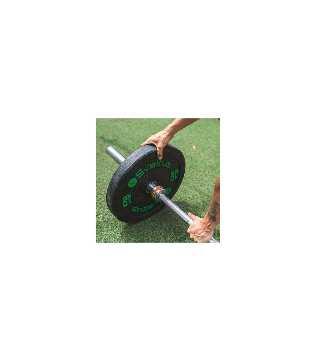 BARRE MUSCULATION 2 M ⌀ 50 MM 15 KG AVEC DISQUE