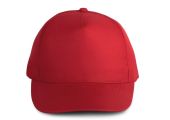 CASQUETTE POLYESTER 5 PANNEAUX ROUGE FACE