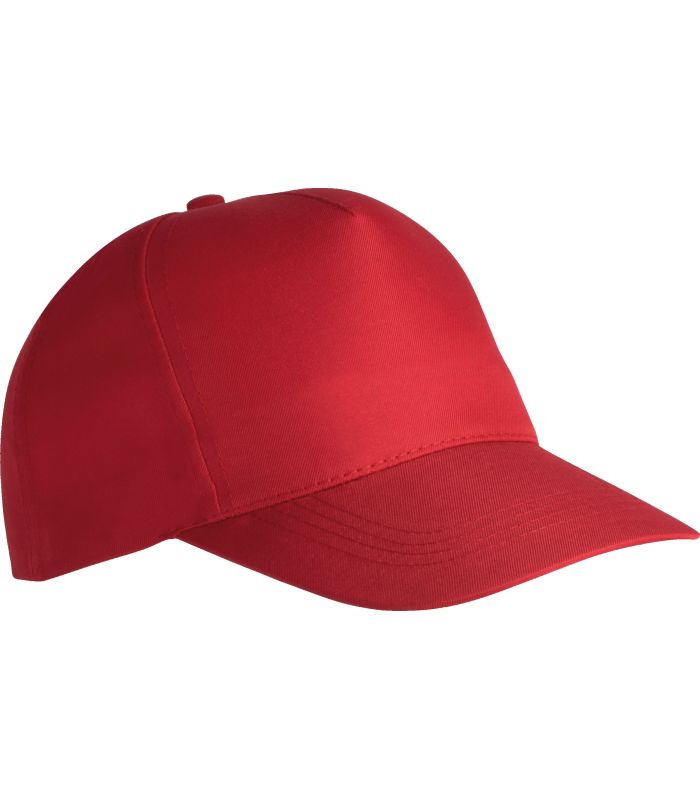 CASQUETTE POLYESTER 5 PANNEAUX ROUGE 