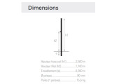 DIMENSIONS POTEAUX BEACH TENNIS