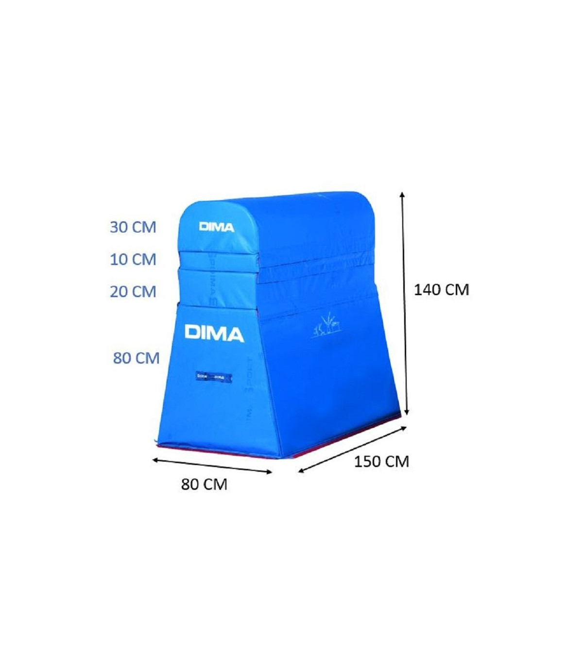DIMENSIONS CHEVAL MOUSSE MODULABLE 4 ETAGES DIMASPORT