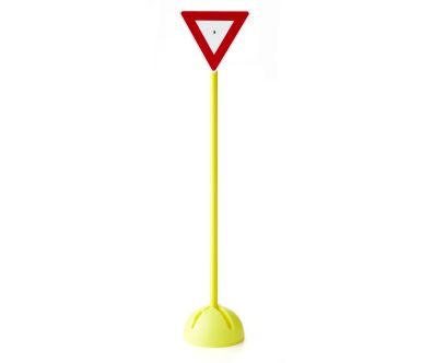 PANNEAU DE SIGNALISATION ROUTIÈRE CÉDEZ LE PASSAGE PLOT LESTABLE