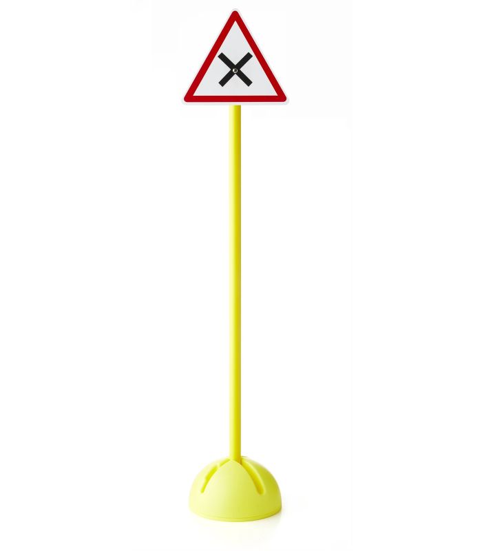 PANNEAU DE SIGNALISATION ROUTIÈRE INTERSECTION AVEC PRIORITÉ A DROITE PLOT LESTABLE