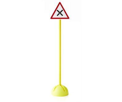 PANNEAU DE SIGNALISATION ROUTIÈRE INTERSECTION AVEC PRIORITÉ A DROITE PLOT LESTABLE