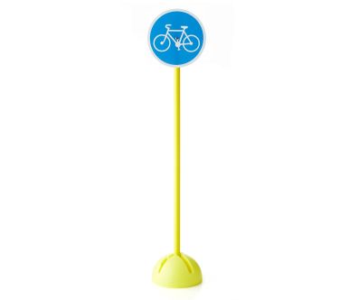 PANNEAU DE SIGNALISATION ROUTIÈRE PISTE OBLIGATOIRE POUR LES VÉLOS PLOT LESTABLE