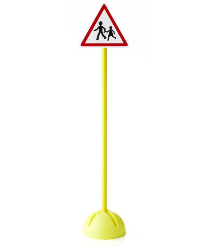 PANNEAU DE SIGNALISATION ROUTIÈRE ENDROIT FRÉQUENTÉ PAR DES ENFANTS PLOT LESTABLE