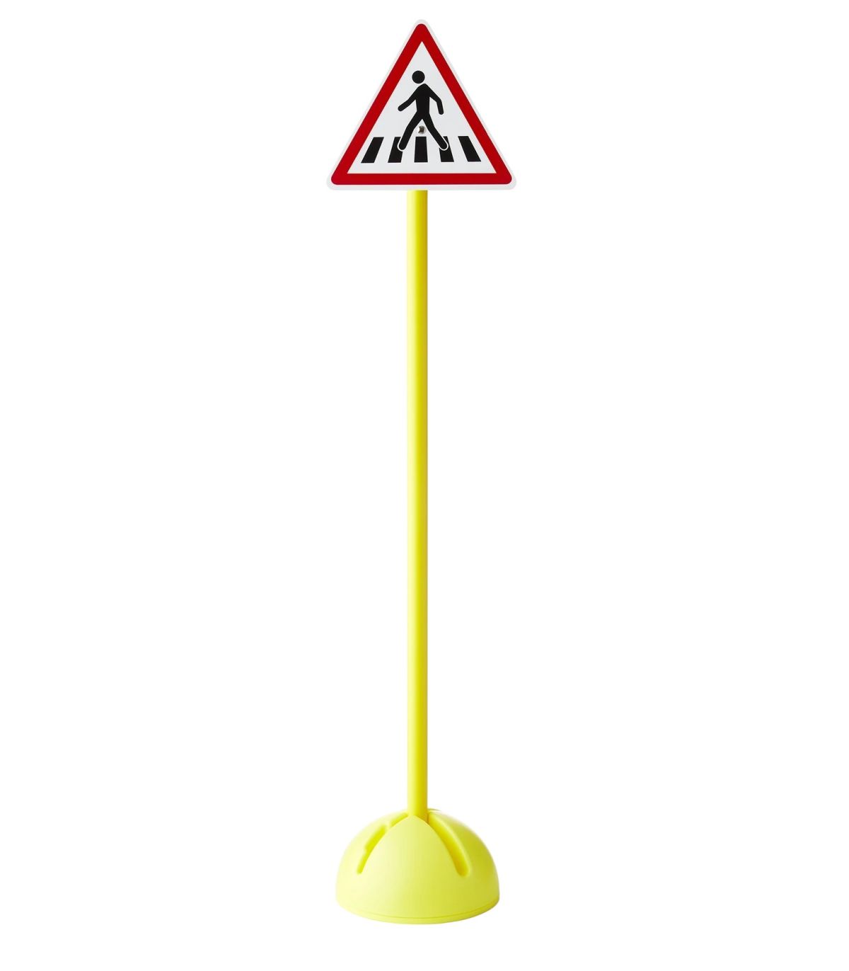 PANNEAU DE SIGNALISATION ROUTIÈRE PASSAGE PIÉTONS BLANC / ROUGE  PLOT LESTABLE