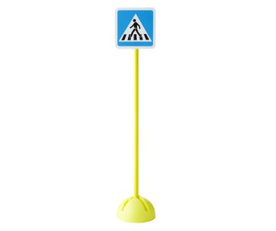 PANNEAU DE SIGNALISATION ROUTIÈRE PASSAGE PIÉTONS BLEU PLOT LESTABLE