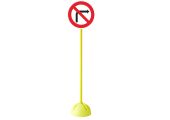 PANNEAU DE SIGNALISATION ROUTIÈRE INTERDICTION DE TOURNER A DROITE