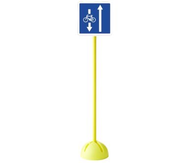 PANNEAU DE SIGNALISATION ROUTIÈRE DOUBLE SENS VÉLOS PLOT LESTABLE