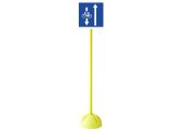 PANNEAU DE SIGNALISATION ROUTIÈRE DOUBLE SENS VÉLOS PLOT LESTABLE