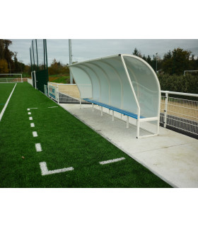 ABRI TOUCHE HAUTEUR 2 M ARRIERE ALU CÔTÉ PE TRANSPARENT