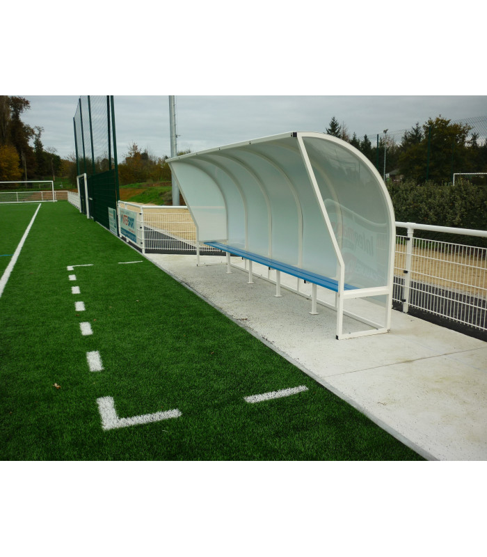 ABRI TOUCHE HAUTEUR 2 M ARRIERE ALU CÔTÉ PE TRANSPARENT