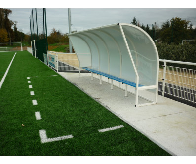 ABRI TOUCHE HAUTEUR 2 M ARRIERE ALU CÔTÉ PE TRANSPARENT