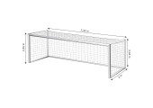 DIMENSIONS PAIRE DE FILETS DE FOOTBALL A 11 FORMAT EUROPEEN