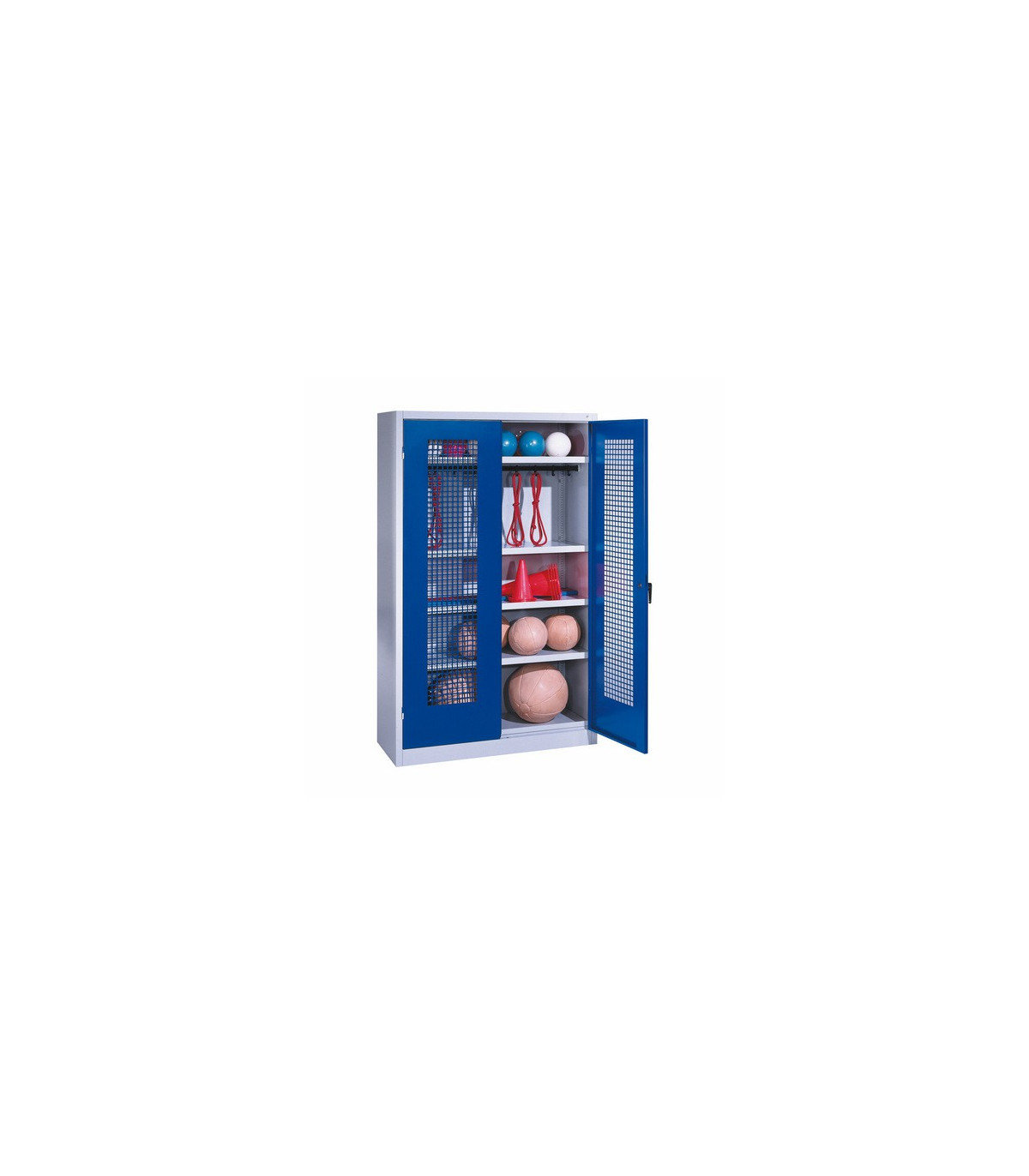 ARMOIRE SALLE DE SPORT PORTES PERFOREES
