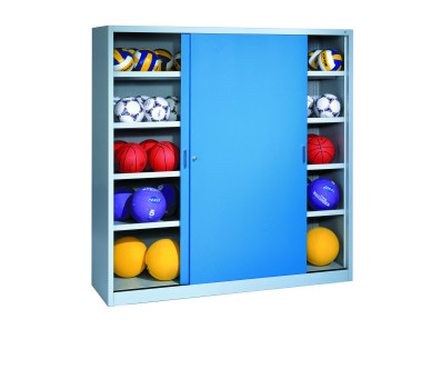 ARMOIRE SALLE DE SPORT PORTES COULISSANTES