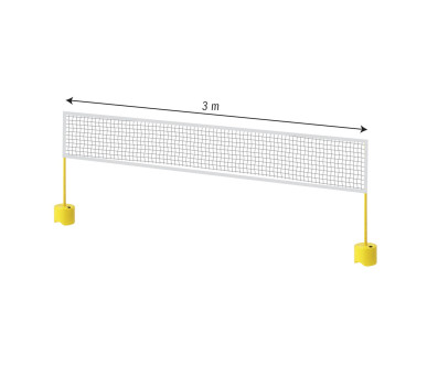 KIT POTEAUX FILET SCOLAIRE BADMINTON TENNIS VOLLEY