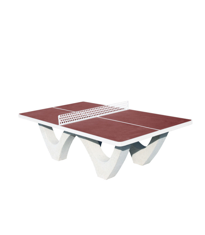 TABLE PING-PONG BETON TOP'MODUL ROUGE TERRE DE SIENNE