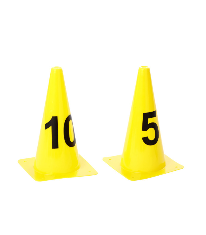 LOT DE 25 CONES SPORT NUMEROTES 1 A 25