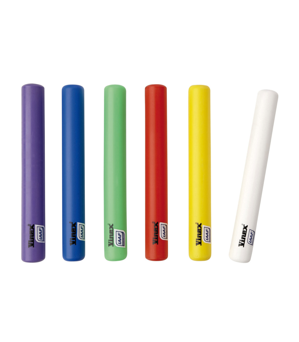 LOT DE 6 TEMOINS BATONS RELAIS PVC