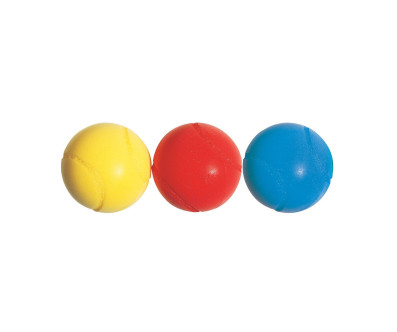  LOT DE 3 BALLES MOUSSE 70 MM