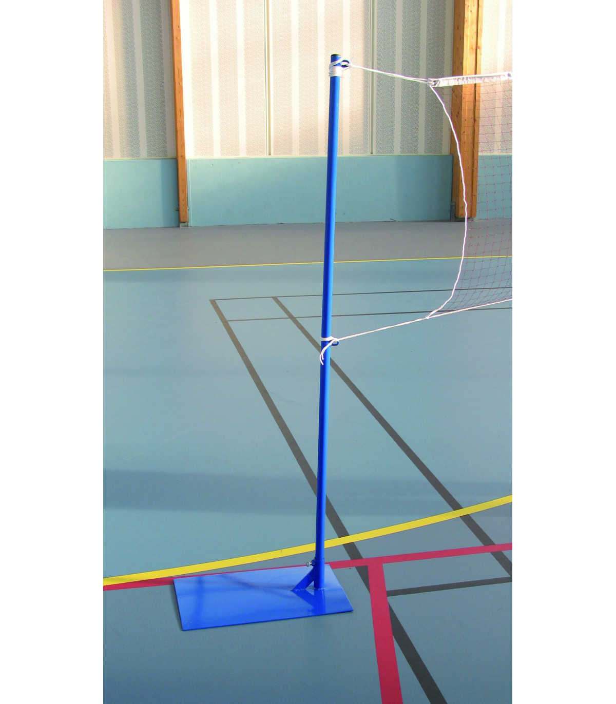  PAIRE DE POTEAUX BADMINTON LOISIR ECO AVEC PLATINE A LESTER
