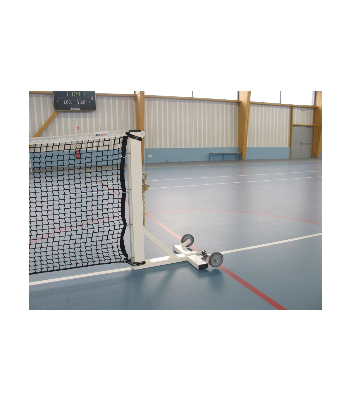 PAIRE DE POTEAUX TENNIS MOBILES ACIER
