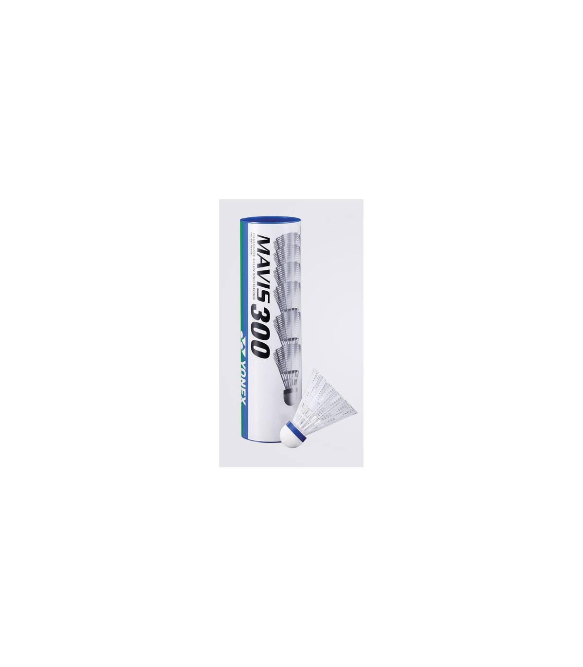 VOLANT BADMINTON MAVIS 300 BLANC