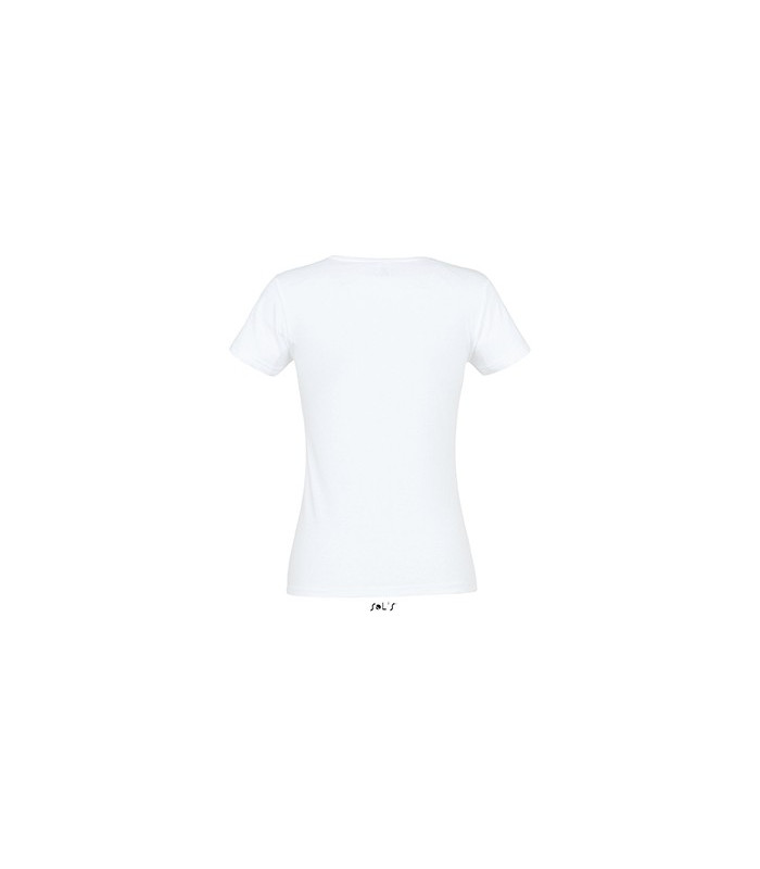 TEE-SHIRT BLANC 150 G FEMME VUE DOS