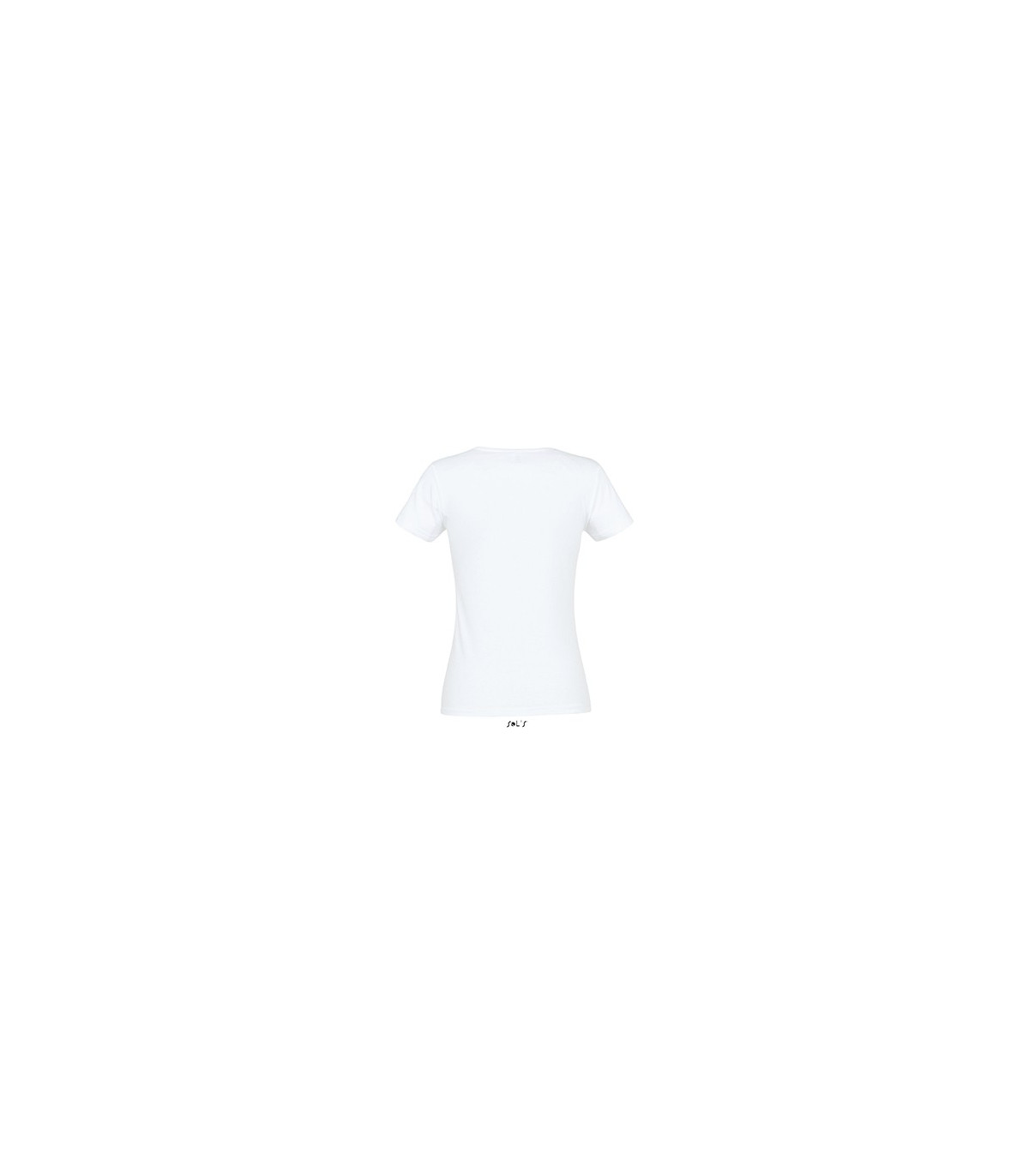 TEE-SHIRT BLANC 150 G FEMME VUE DOS