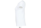 TEE-SHIRT BLANC 150 G FEMME VUE PROFIL