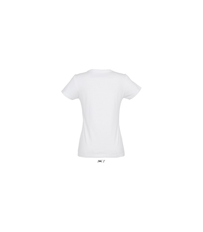 TEE-SHIRT BLANC 190 G FEMME VUE DOS