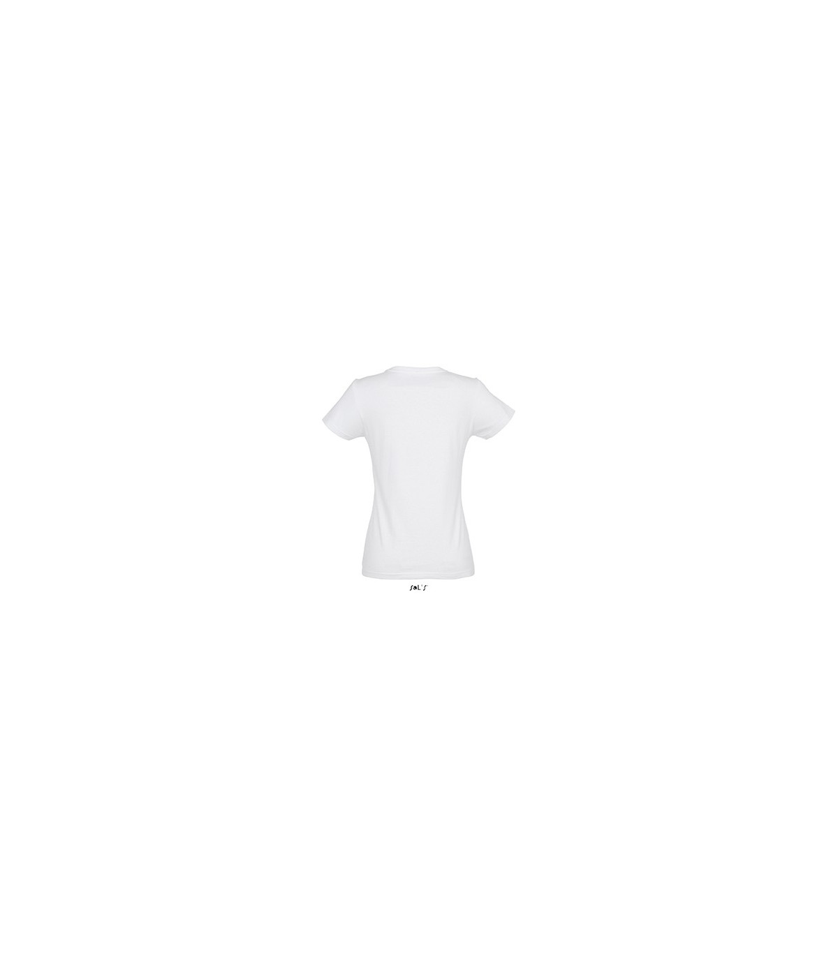 TEE-SHIRT BLANC 190 G FEMME VUE DOS
