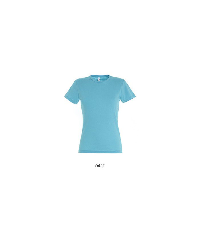 TEE-SHIRT COULEUR 150 G FEMME BLEU TURQUOISE