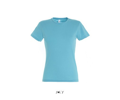 TEE-SHIRT COULEUR 150 G FEMME BLEU TURQUOISE