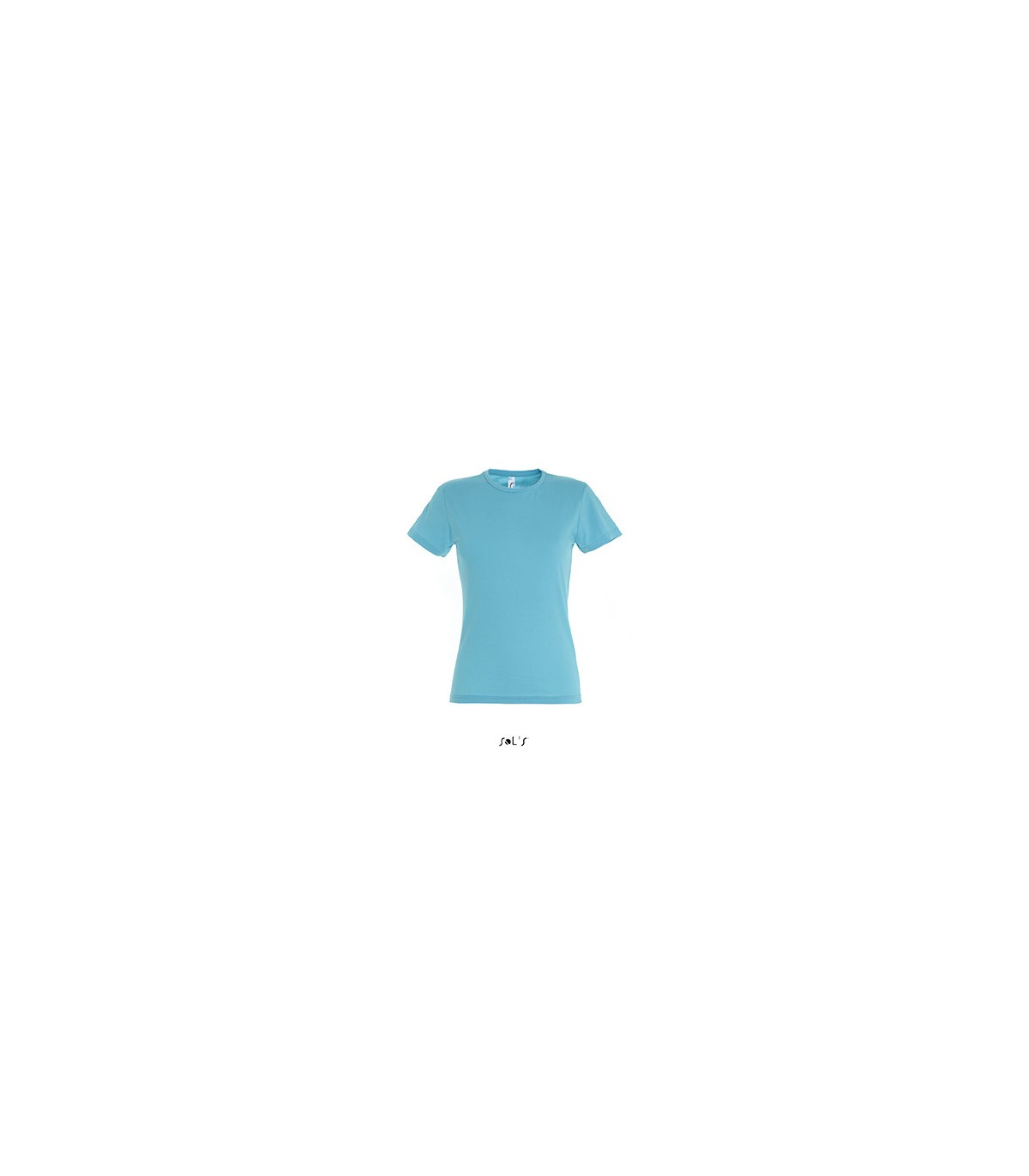 TEE-SHIRT COULEUR 150 G FEMME BLEU TURQUOISE
