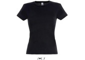 TEE-SHIRT COULEUR 150 G FEMME NOIR