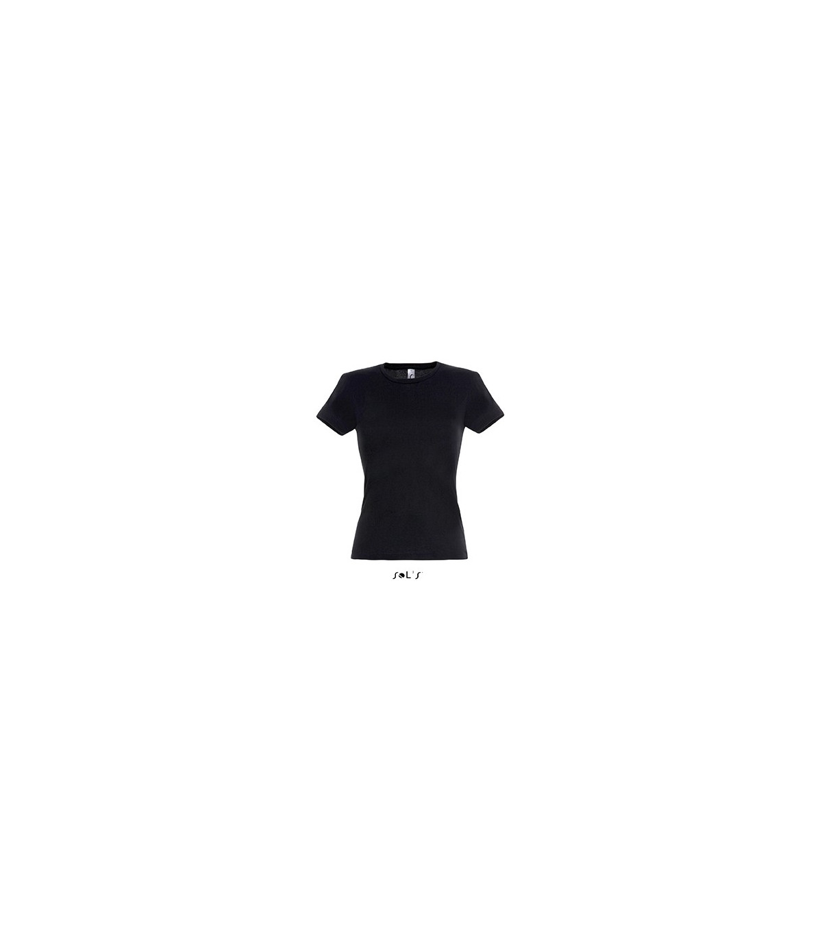 TEE-SHIRT COULEUR 150 G FEMME NOIR