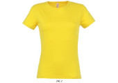 TEE-SHIRT COULEUR 150 G FEMME JAUNE