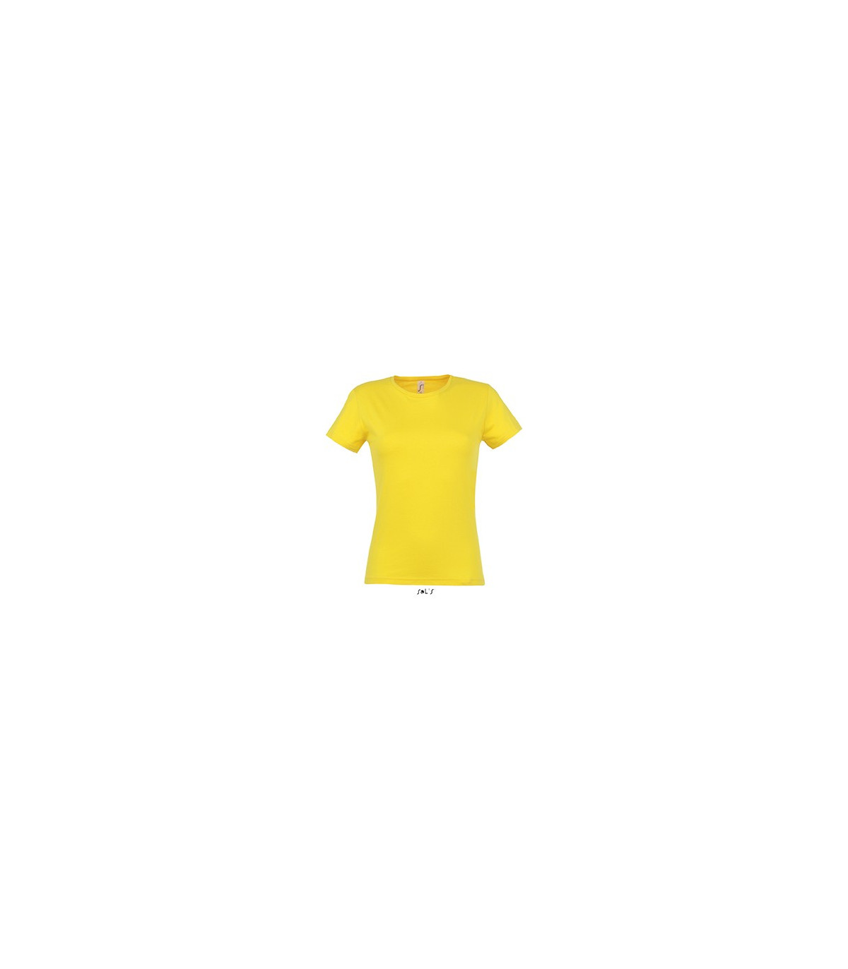TEE-SHIRT COULEUR 150 G FEMME JAUNE