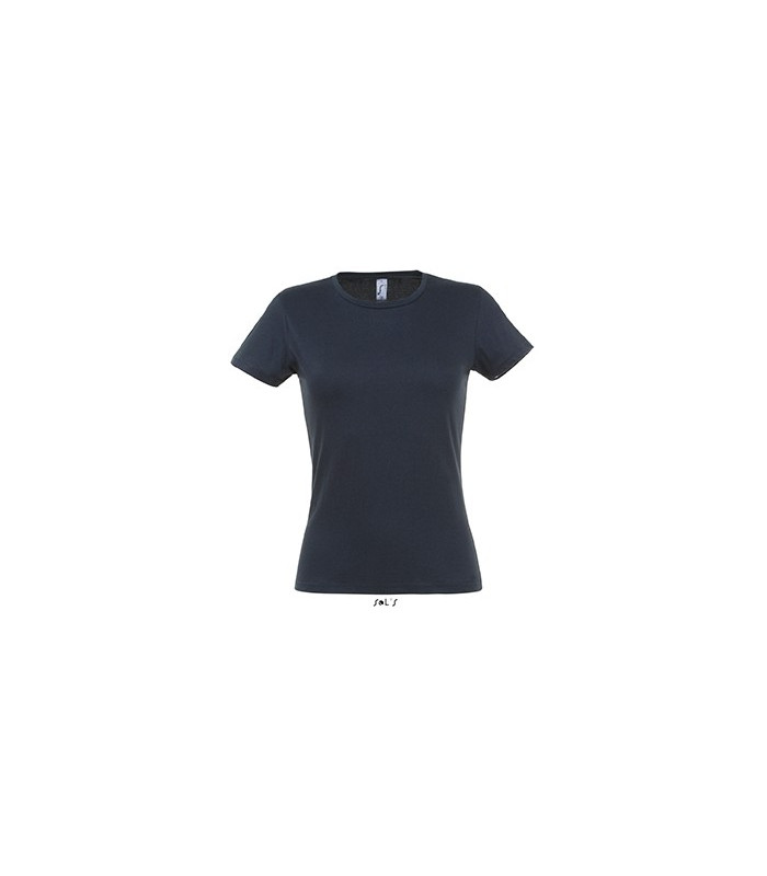 TEE-SHIRT COULEUR 150 G FEMME MARINE
