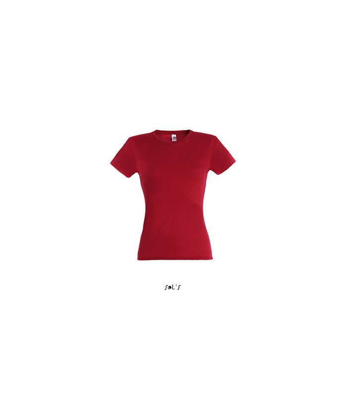 TEE-SHIRT COULEUR 150 G FEMME ROUGE