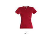 TEE-SHIRT COULEUR 150 G FEMME ROUGE