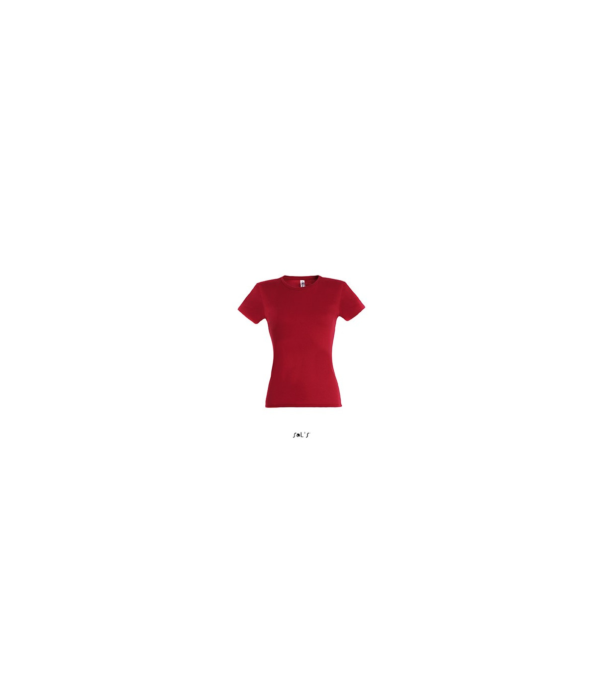 TEE-SHIRT COULEUR 150 G FEMME ROUGE